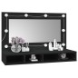 vidaXL Mueble con espejo y LED negro 90x31,5x62 cm vidaXL Mueble con espejo y LED negro 90x31,5x62 cm
