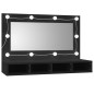 vidaXL Mueble con espejo y LED negro 90x31,5x62 cm vidaXL Mueble con espejo y LED negro 90x31,5x62 cm