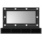 vidaXL Mueble con espejo y LED negro 90x31,5x62 cm vidaXL Mueble con espejo y LED negro 90x31,5x62 cm