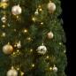 vidaXL Árbol de Navidad estrecho con 300 LED y bolas 270 cm vidaXL Árbol de Navidad estrecho con 300 LED y bolas 270 cm