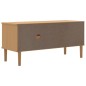 vidaXL Mueble de TV SENJA aspecto ratán madera pino marrón 106x40x49cm