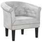 vidaXL Sillón de cuero sintético plateado vidaXL Sillón de cuero sintético plateado