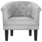 vidaXL Sillón de cuero sintético plateado vidaXL Sillón de cuero sintético plateado