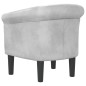 vidaXL Sillón de cuero sintético plateado vidaXL Sillón de cuero sintético plateado