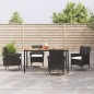 vidaXL Set de muebles jardín 5 pzas con cojines ratán sintético negro vidaXL Set de muebles jardín 5 pzas con cojines ratán sintético negro