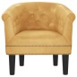 vidaXL Sillón de cuero sintético dorado vidaXL Sillón de cuero sintético dorado