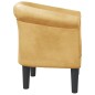 vidaXL Sillón de cuero sintético dorado vidaXL Sillón de cuero sintético dorado