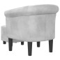 vidaXL Sillón con taburete cuero sintético plateado vidaXL Sillón con taburete cuero sintético plateado