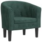 vidaXL Sillón de terciopelo verde oscuro