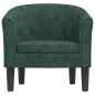 vidaXL Sillón de terciopelo verde oscuro