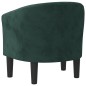 vidaXL Sillón de terciopelo verde oscuro