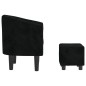 vidaXL Sillón con taburete terciopelo negro vidaXL Sillón con taburete terciopelo negro
