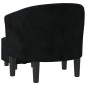 vidaXL Sillón con taburete terciopelo negro vidaXL Sillón con taburete terciopelo negro