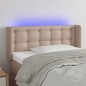 vidaXL Cabecero con LED cuero sintético color capuchino 83x16x78/88 cm vidaXL Cabecero con LED cuero sintético color capuchino 83x16x78/88 cm