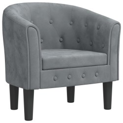 vidaXL Sillón de terciopelo gris oscuro