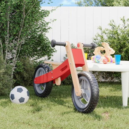 vidaXL Bicicleta sin pedales para niños rojo