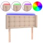 vidaXL Cabecero con LED cuero sintético color capuchino 83x16x78/88 cm vidaXL Cabecero con LED cuero sintético color capuchino 83x16x78/88 cm