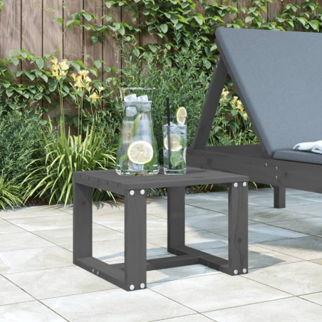 vidaXL Mesa auxiliar de jardín madera maciza pino gris 40x38x28,5 cm