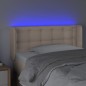 vidaXL Cabecero con LED cuero sintético color capuchino 83x16x78/88 cm vidaXL Cabecero con LED cuero sintético color capuchino 83x16x78/88 cm