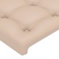 vidaXL Cabecero con LED cuero sintético color capuchino 83x16x78/88 cm vidaXL Cabecero con LED cuero sintético color capuchino 83x16x78/88 cm