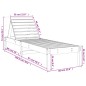 vidaXL Tumbonas 2 unidades madera maciza de pino negro 199,5x60x74 cm vidaXL Tumbonas 2 unidades madera maciza de pino negro 199,5x60x74 cm