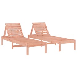vidaXL Tumbonas 2 unidades madera maciza douglas 199,5x60x74 cm
