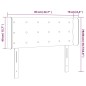 vidaXL Cabecero con LED cuero sintético color capuchino 83x16x78/88 cm vidaXL Cabecero con LED cuero sintético color capuchino 83x16x78/88 cm