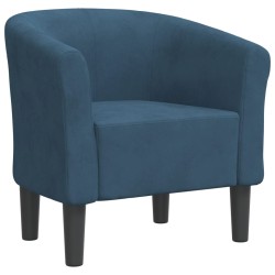 vidaXL Sillón de terciopelo azul oscuro