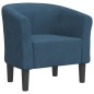 vidaXL Sillón de terciopelo azul oscuro