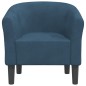 vidaXL Sillón de terciopelo azul oscuro