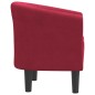 vidaXL Sillón de terciopelo rojo tinto vidaXL Sillón de terciopelo rojo tinto