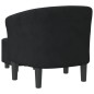 vidaXL Sillón con taburete terciopelo negro vidaXL Sillón con taburete terciopelo negro