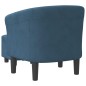 vidaXL Sillón con taburete terciopelo azul oscuro vidaXL Sillón con taburete terciopelo azul oscuro