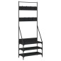 vidaXL Perchero con zapatero negro 72x34x184 cm vidaXL Perchero con zapatero negro 72x34x184 cm