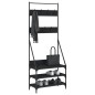 vidaXL Perchero con zapatero negro 72x34x184 cm vidaXL Perchero con zapatero negro 72x34x184 cm