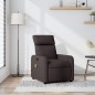 vidaXL Sillón de masaje reclinable de tela marrón oscuro vidaXL Sillón de masaje reclinable de tela marrón oscuro