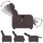 vidaXL Sillón de masaje reclinable de tela marrón oscuro vidaXL Sillón de masaje reclinable de tela marrón oscuro