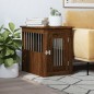 vidaXL Jaula para perros madera de ingeniería roble marrón 45x62x59 cm