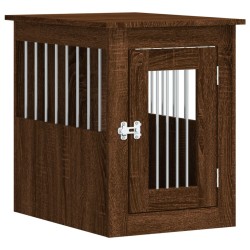 vidaXL Jaula para perros madera de ingeniería roble marrón 45x62x59 cm