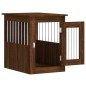 vidaXL Jaula para perros madera de ingeniería roble marrón 45x62x59 cm