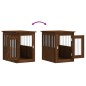 vidaXL Jaula para perros madera de ingeniería roble marrón 45x62x59 cm