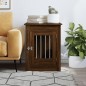 vidaXL Jaula para perros madera de ingeniería roble marrón 55x80x68 cm