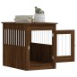 vidaXL Jaula para perros madera de ingeniería roble marrón 55x80x68 cm