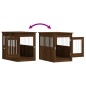 vidaXL Jaula para perros madera de ingeniería roble marrón 55x80x68 cm