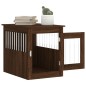 vidaXL Jaula para perros madera de ingeniería roble marrón 55x75x65 cm