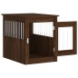 vidaXL Jaula para perros madera de ingeniería roble marrón 55x75x65 cm