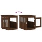 vidaXL Jaula para perros madera de ingeniería roble marrón 55x75x65 cm