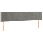 vidaXL Cabecero con LED de terciopelo gris claro 183x16x78/88 cm vidaXL Cabecero con LED de terciopelo gris claro 183x16x78/88 cm
