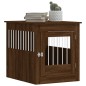 vidaXL Jaula para perros madera ingeniería roble marrón 64,5x80x71 cm