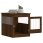 vidaXL Jaula para perros madera ingeniería roble marrón 64,5x80x71 cm